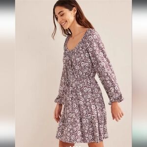 BNWT Sold out Boden Scoop Tiered Jersey Mini Dress Size 10